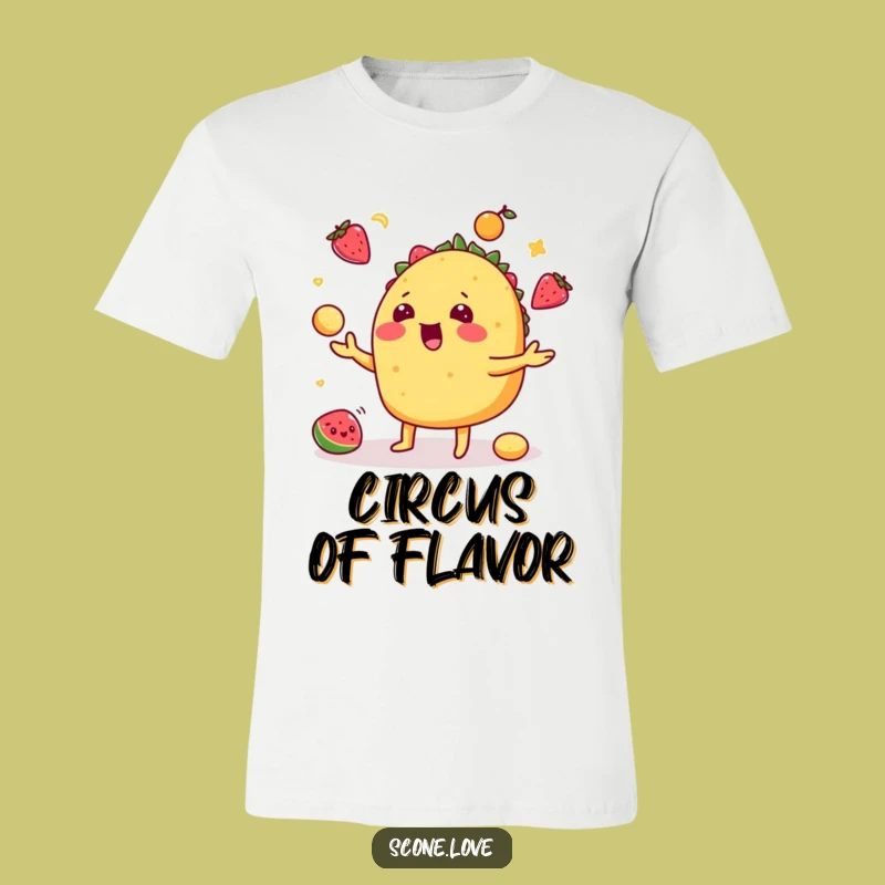 Funny Taco Juggling T-Shirt: Playful Fiesta Wear for Foodies