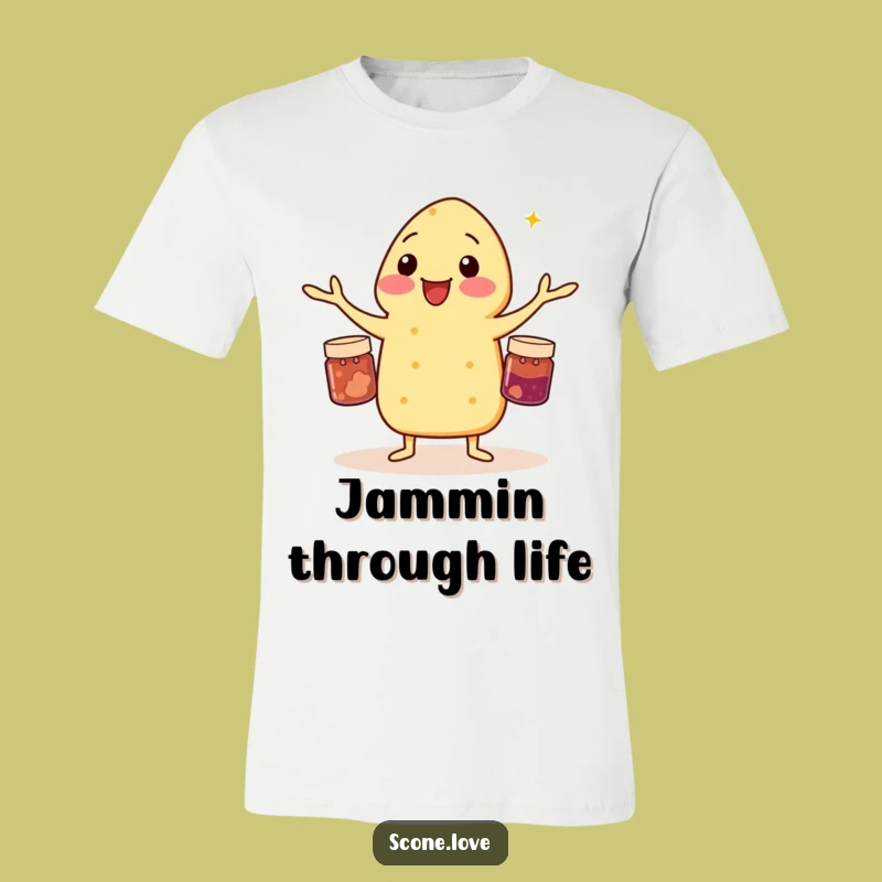 Funny Scone Jam Juggling T-Shirt - Playful Baking Tee, Great Funny Gift