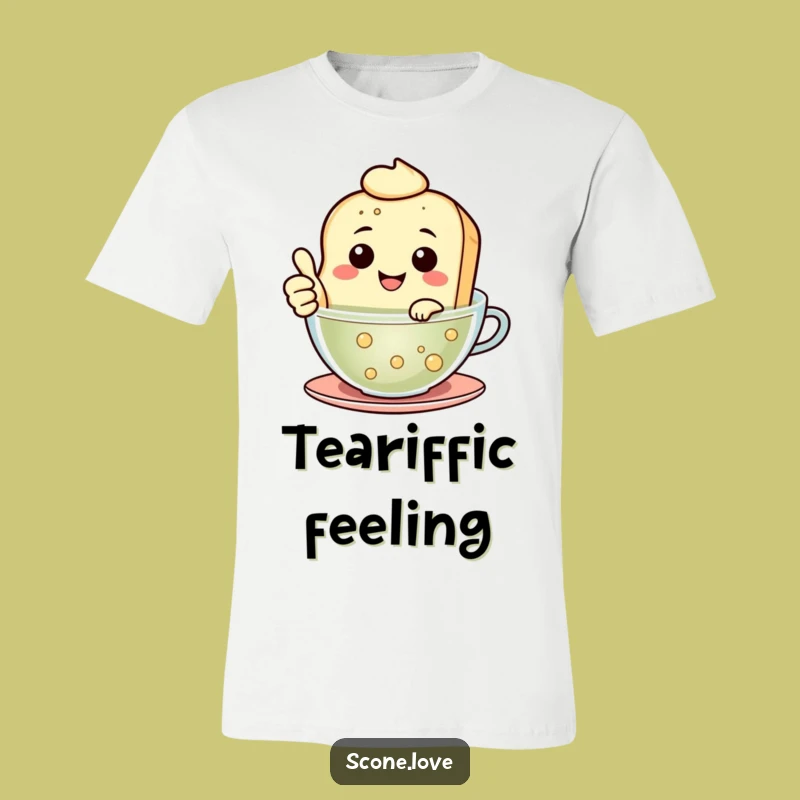 Funny Floating Scone T-Shirt - Happy Tea Time Buddy's Funny Gift