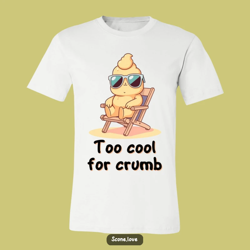 Funny Scone Beach Vibes T-Shirt: Hilarious Lounging Pastry Wearable Art, Funny Gift