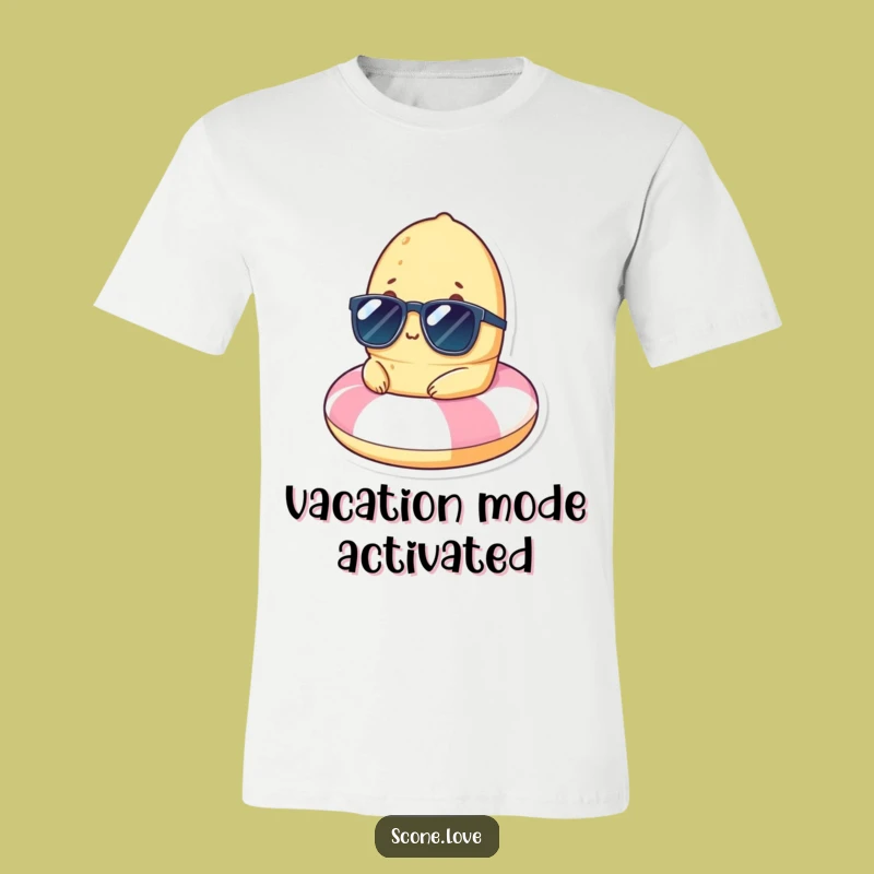 Funny Scone Sunglasses Beach Float T-Shirt: Hilarious Vacation Tee