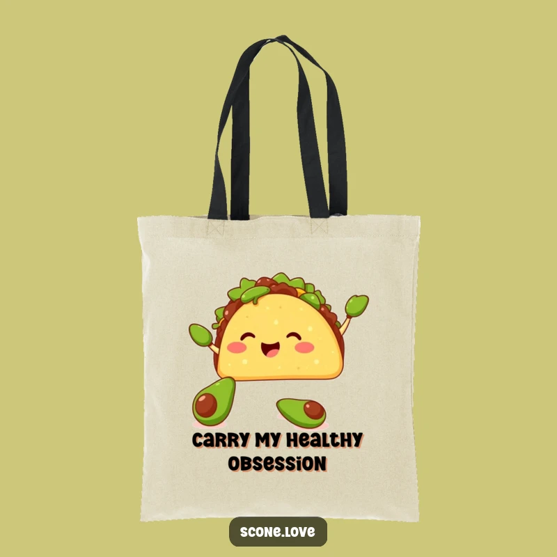 Funny Taco Avocado Juggling Tote Bag - Stylish & Hilarious Carry-All