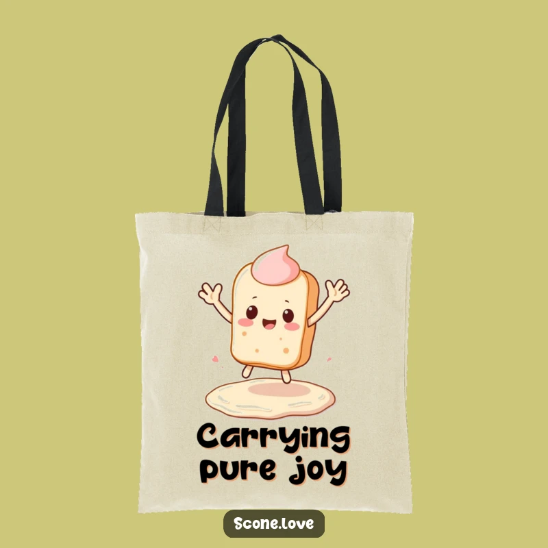 Funny Kawaii Scone Tote Bag - Baking Leap Accessory, Perfect Gift!