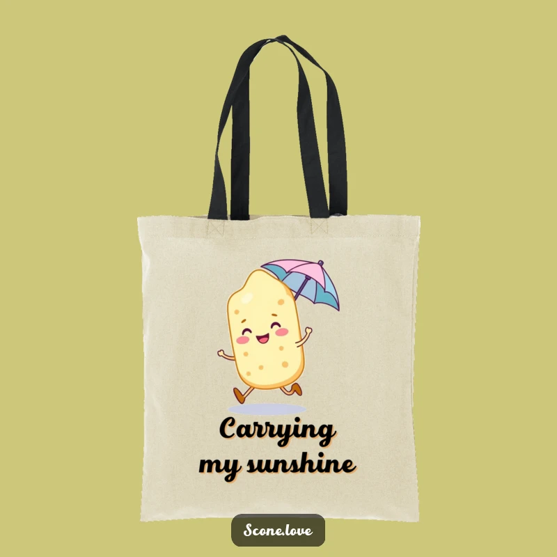 Funny Scone Skipping Tote Bag - Cute Bakery Accessory
