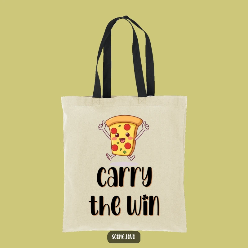 Funny Tote Bag: Pizza Victory Lap, Foodie Carry-All Gift