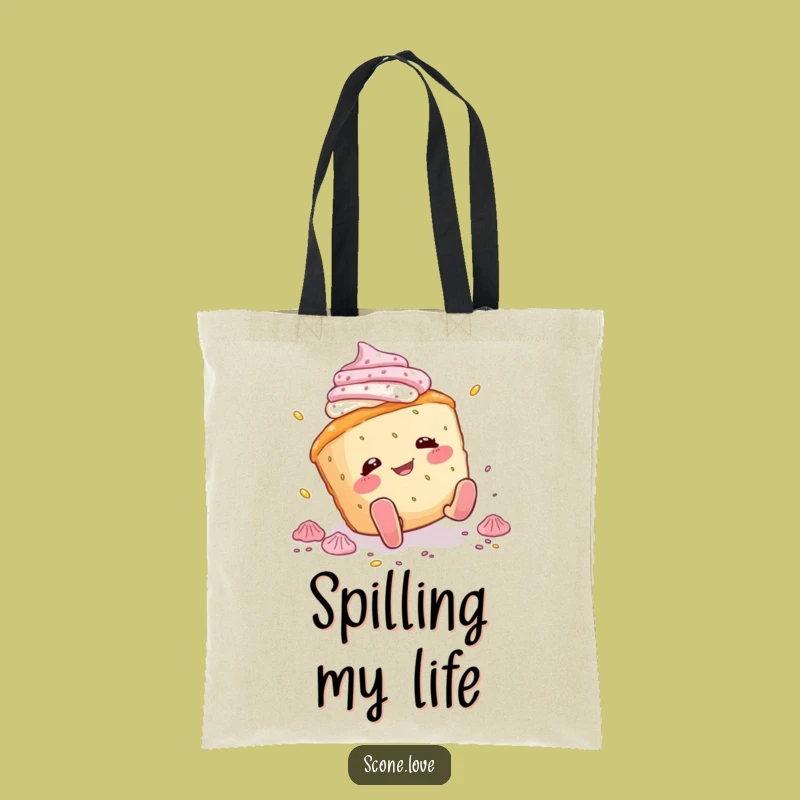 Funny Tripping Scone Tote Bag: Carry Your Treats (and Mishaps!) in Style