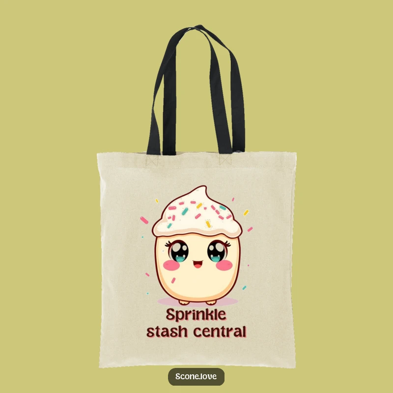 Funny Scone Sprinkle Catcher Tote Bag: Kawaii Accessory Funny Gift