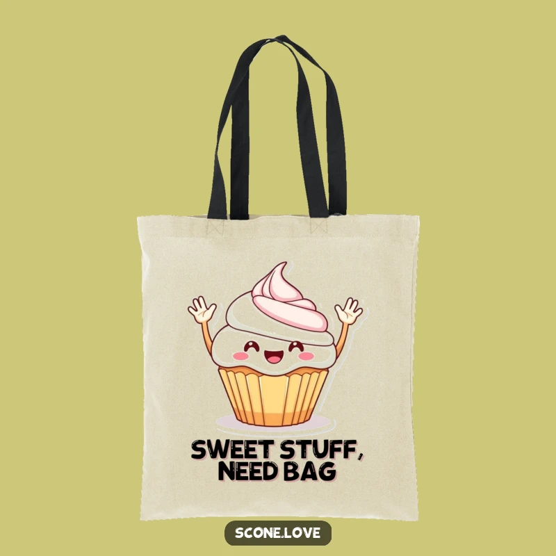 Funny Cheerful Cupcake Tote Bag: Carry Your Sweetness, Practical Funny Gift for Shoppers!